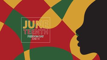 juneteenth vrijheid dag abstract achtergrond ontwerp. vector