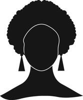 zwart vrouwen geschiedenis maand. vrouwen dag. zwart silhouet met kant houding. geïsoleerd illustratie vector