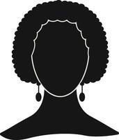 zwart vrouwen geschiedenis maand. vrouwen dag. zwart silhouet met kant houding. geïsoleerd illustratie vector