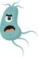 schattig en grappig bacterie virus karakter. met tekenfilm ontwerp stijl. geïsoleerd Aan wit achtergrond. vector