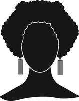 zwart vrouwen geschiedenis maand. vrouwen dag. zwart silhouet met kant houding. geïsoleerd illustratie vector