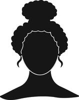 zwart vrouwen geschiedenis maand. vrouwen dag. zwart silhouet met kant houding. geïsoleerd illustratie vector