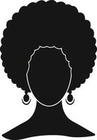 zwart vrouwen geschiedenis maand. vrouwen dag. zwart silhouet met kant houding. geïsoleerd illustratie vector
