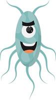 schattig en grappig bacterie virus karakter. met tekenfilm ontwerp stijl. geïsoleerd Aan wit achtergrond. vector