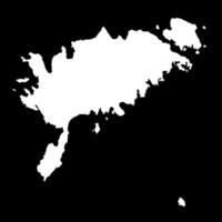 saare provincie kaart, de staat administratief onderverdeling van Estland. illustratie. vector