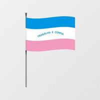 espirito santo vlag Aan vlaggenmast. illustratie. vector