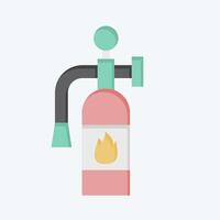icoon brand brandblusser. verwant naar noodgeval symbool. vlak stijl. gemakkelijk ontwerp illustratie vector