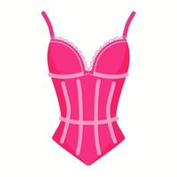 vrouwen lingerie roze lichaam korset. mode-concept. vector