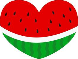 watermeloen hart liefde ontwerp illustratie vector