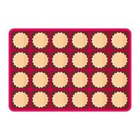 open lege rechthoekige roze doos bonbons vector