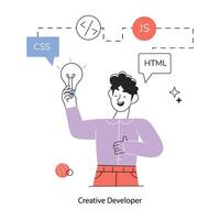 modieus creatief ontwikkelaar vector