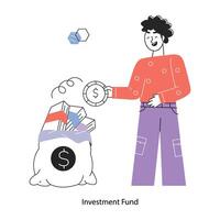 modieus investering fonds vector