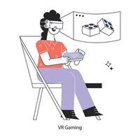 modieus vr gaming vector