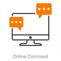 online commentaar en mening icoon concept vector