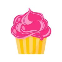 cupcake of muffin met roze room. vector