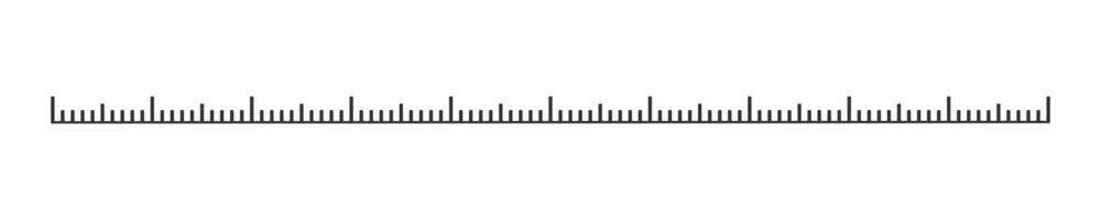 grafisch schaal van heerser, plakband of thermometer. afstand, hoogte of lengte meting van wiskunde, naaien, meteorologisch hulpmiddel. horizontaal meten tabel met opmaak vector