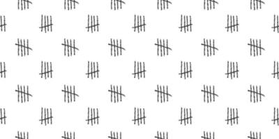 houtskool tally merken achtergrond. naadloos patroon met aantal 5 symbolen. dag tellen tekens Aan gevangenis muur. scrapbooking of omhulsel papier, kleding stof, kleding ontwerp vector