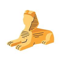 Egyptische sfinx icoon clip art avatar logotype geïsoleerd illustratie vector