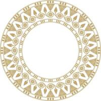 ronde gouden Egyptische ornament. eindeloos cirkel grens, oude Egypte kader. vector