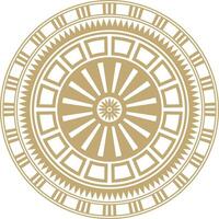 gouden ronde Egyptische ornament. eindeloos cirkel, ring van oude Egypte. meetkundig Afrikaanse kader. vector