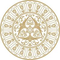 gouden ronde Turks ornament. poef cirkel, ring, kader. vector