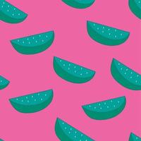 naadloze achtergrond met plakjes watermeloen. vector illustratie