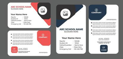 leerling ID kaart kaart, kantoor of school, ontwerp sjabloon, zakelijke identiteit kaart sjabloon verzameling vector