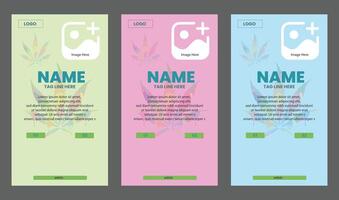 zakelijke bedrijf folder sjabloon ontwerp reeks met blauw, geel, roze en groen kleur. digitaal afzet agentschap folder, bedrijf afzet folder set, toenemen uw bedrijf digitaal afzet nieuw folder. vector