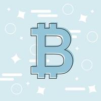 bitcoin-concept. cryptocurrency-logo zucht. digitaal geld. block chain, financiën vector