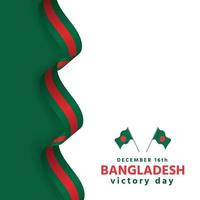 bangladesh overwinningsdag mooi groen lint vector