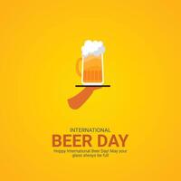 Internationale bier dag creatief advertenties ontwerp. bier dag element geïsoleerd Aan sjabloon voor achtergrond. bier dag poster, , illustratie. augustus 4. belangrijk dag vector