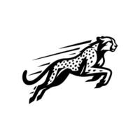 snel rennen Jachtluipaard dier logo. Jachtluipaard logo ontwerp vector