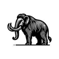 mammoet- dier logo ontwerp. taai zwart mammoet- ontwerp. illustratie ontwerp vector