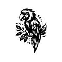 papegaai logo ontwerp ara illustratie. papegaai logo ontwerp vector