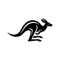 rennen kangoeroe logo. kangoeroe logo ontwerp sjabloon vector