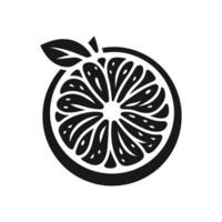 verfrissend citrus zwart en wit grapefruit voor ontwerp vector