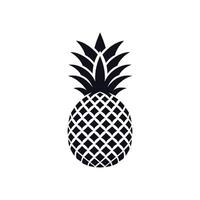 elegant zwart en wit ananas icoon - royalty-vrij kunst vector