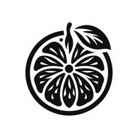 verfrissend citrus zwart en wit grapefruit voor ontwerp vector