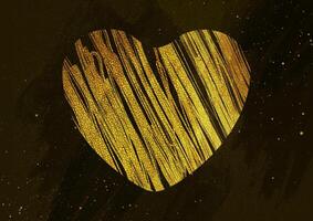 luxe gouden valentijnsdag dag achtergrond met hart en dots vector