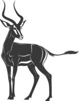 silhouet Impala dier vol lichaam zwart kleur enkel en alleen vector