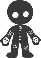 silhouet voodoo pop zwart kleur enkel en alleen vector