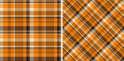 Schotse ruit plaid structuur van patroon textiel achtergrond met een naadloos controleren kleding stof. reeks in voedsel kleuren in rijk en Koninklijk mode keuzes. vector