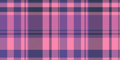 artwork patroon textuur, mooi zo naadloos controleren achtergrond. symmetrie Schotse ruit kleding stof textiel plaid in roze en blauw kleuren. vector