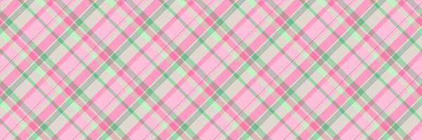 knal Schotse ruit naadloos kleding stof, collage controleren textuur. meubilair plaid patroon textiel achtergrond in licht en roze kleuren. vector