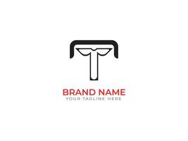 t brief monogram bedrijf logo ontwerp vector