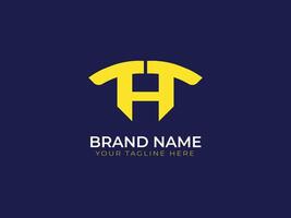 th brief monogram bedrijf logo ontwerp vector