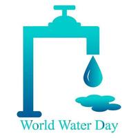 wereld water dag illustratie met natuur en waterdruppel vector