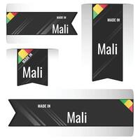 reeks van gemaakt in Mali etiketten, tekens. modern Mali gemaakt in postzegel vector