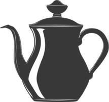 silhouet koffie pot zwart kleur enkel en alleen vector