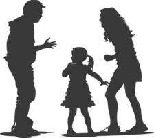 silhouet kind misbruik ouders schelden kinderen meisje zwart kleur enkel en alleen vector